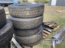 (5) 24.5 used truck tires